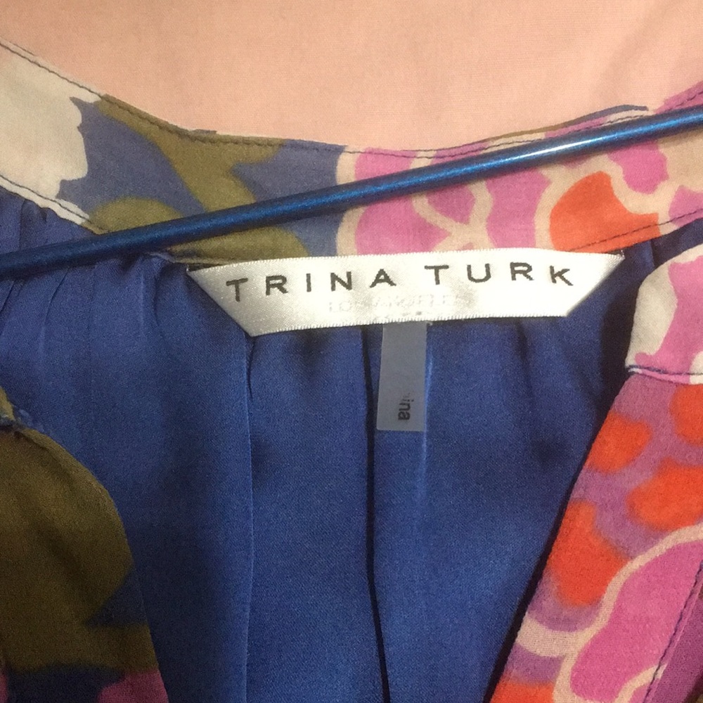 Trina Turk silk floral blouse